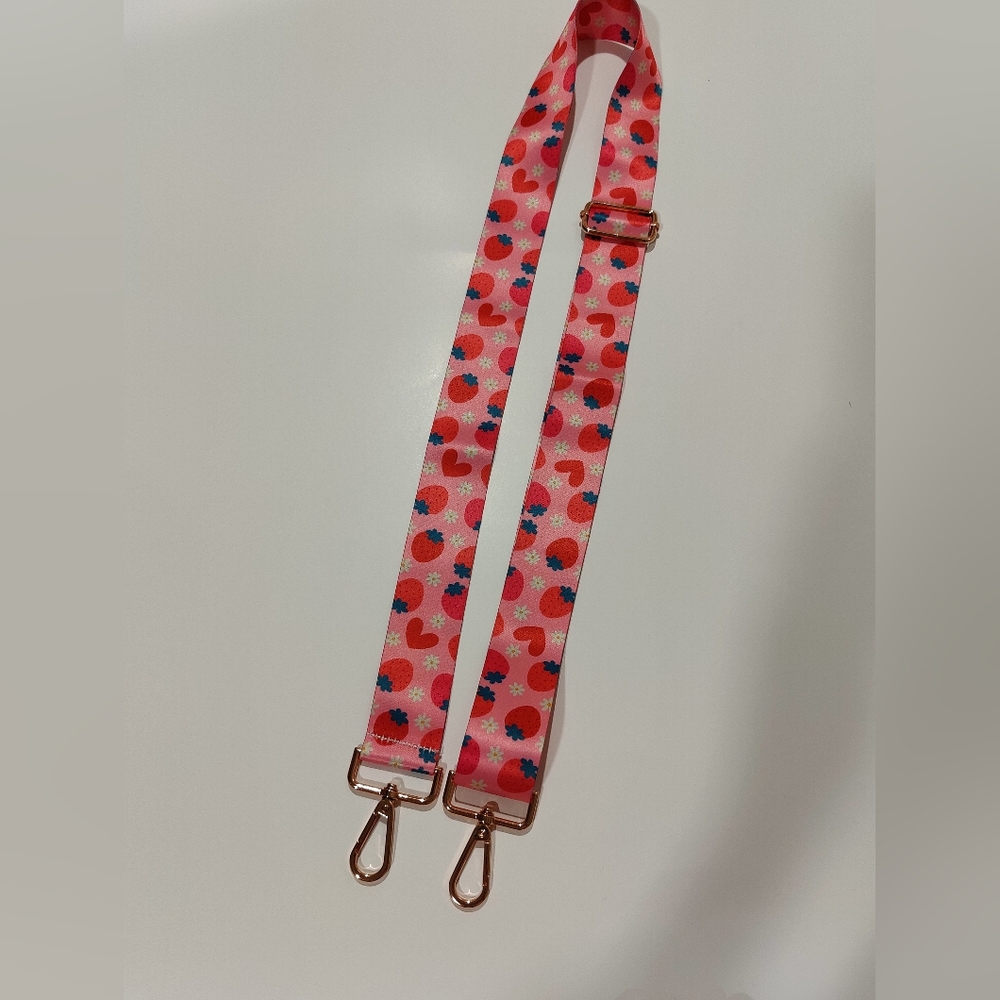 Pink Strawberry And Rose Gold Replacement Strap Crossbody/Shoulder Bag